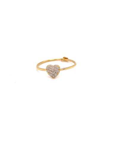 ANILLO CORAZÓN ZN ORO 9K