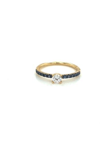 ANILLO ZN AZUL ORO DE 18K