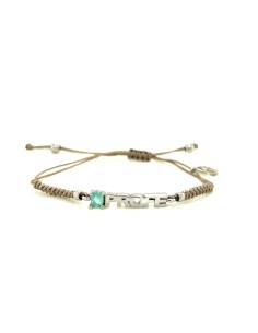 PULSERA TOPACIO PROFE PLATA DE 1ª LEY