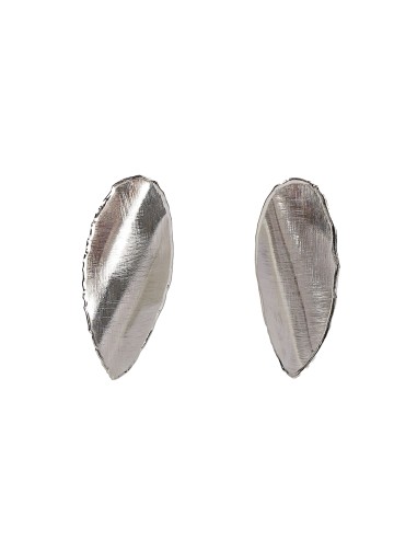 Pendientes oval - plateado