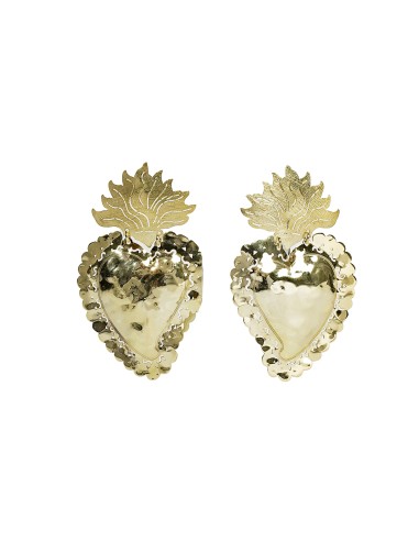 Pendientes love piña big - dorado