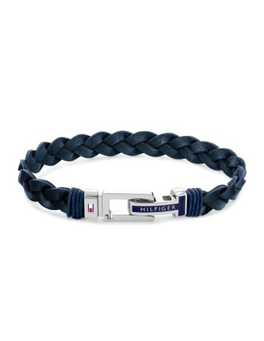 Pulsera Tommy Hilfiger Hombre Cuero Azul