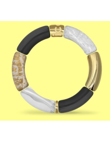 Pulsera para mujer acero Gold Black