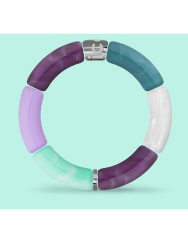 Pulsera para mujer acero Turquoise Purple