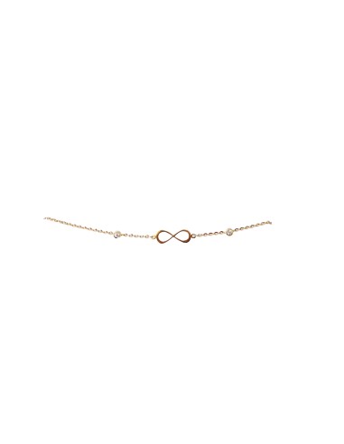 Pulsera infinito zn oro de 18k