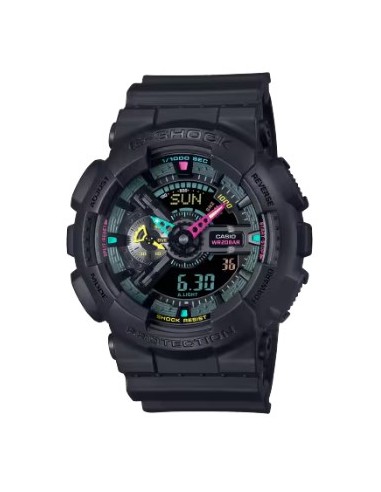 Reloj negro agujas colores g-shock