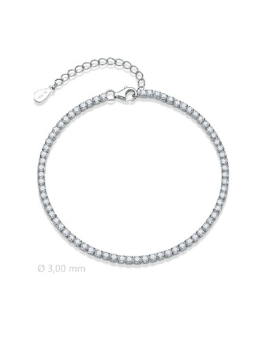 Pulsera riviere 3,00mm plata de 1ª ley