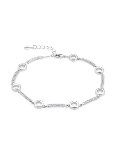 Pulsera mujer esferas barra zn plata 1ª ley