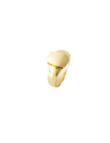 Anillo sello hombre oval oro de 18k