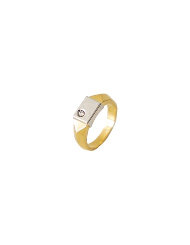 br-Sello Hombre Oro 18K jonas bicolor