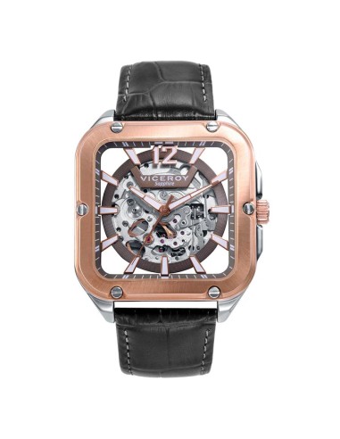 RELOJ HOMBRE AUTOMÁTICO ACERO IP ROSA 