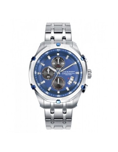 RELOJ HOMBRE CRONO ACERO IP AZUL 46837-37