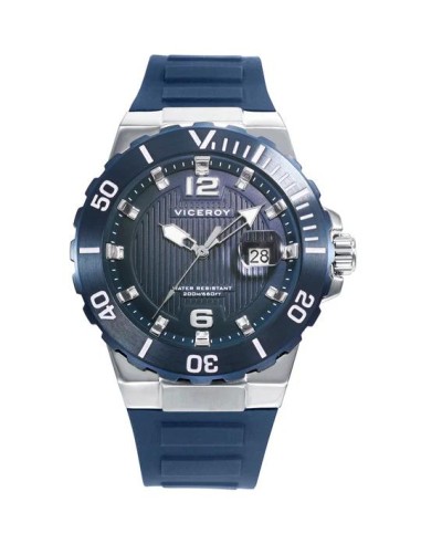 RELOJ HOMBRE ACERO IP AZUL 45001-35