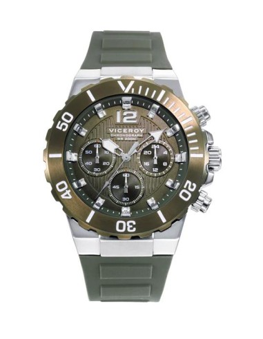 RELOJ HOMBRE CRONO ACERO IP VERDE 45005-65