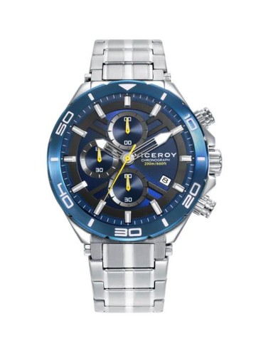 RELOJ HOMBRE CRONO ACERO IP AZUL 46841-37