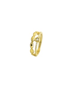 Anillo de Oro de 18k con Circonitas y corazón