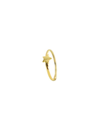 Anillo de Oro de 18k con Detalle de Estrella