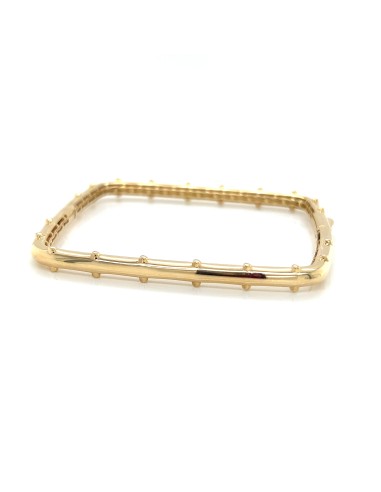 PULSERA RECTANGULAR BOLY ORO DE 18k