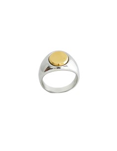 Anillo de Hombre en Acero Dorado Circular