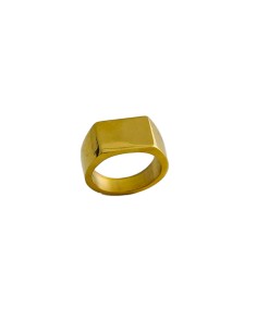 Anillo de Hombre en Acero Dorado Minimalista