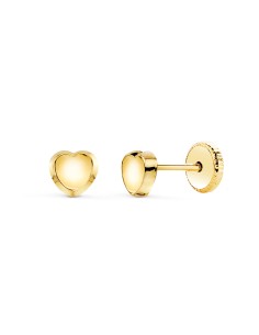 18K PENDIENTES BEBÉ ORO CONCAVO 5X5 MM