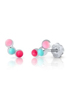 Pendientes para niña mini trepador fucsia