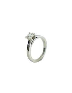 ct-0,72 ANILLO SOLITARIO 4 GRAPAS ORO BL DE 18K