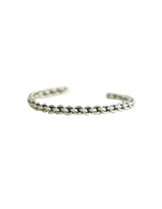 Pulsera para hombre trenza fina plata 