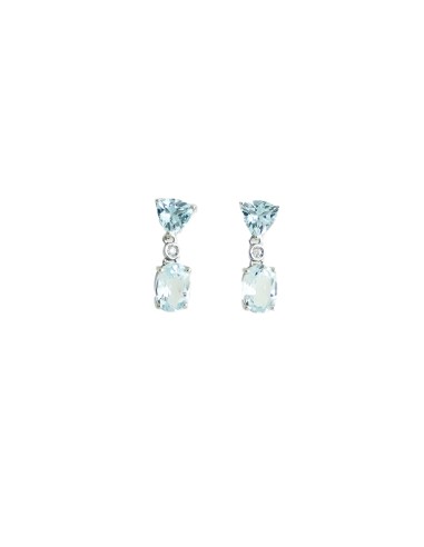 BR- Pendientes para mujer topazio oro de 18k