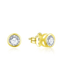 Pendientes para mujer ch redondos circonita 3mm