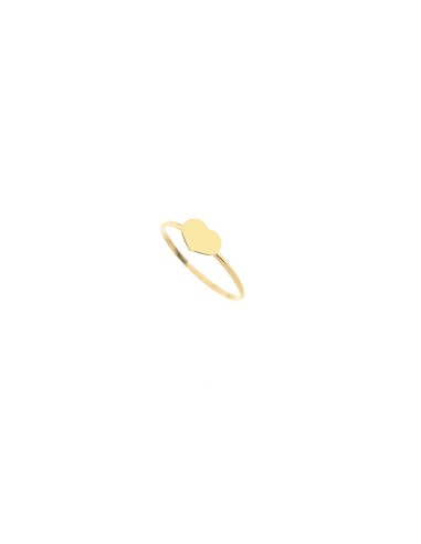 9k- Anillo para mujer Corazón liso oro 9k