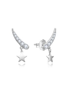 Pendientes para mujer estrellas plata