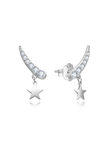 Pendientes para mujer estrellas plata