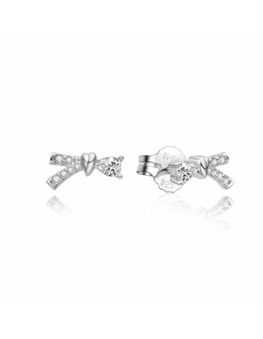 Pendientes para mujer lazo zn plata