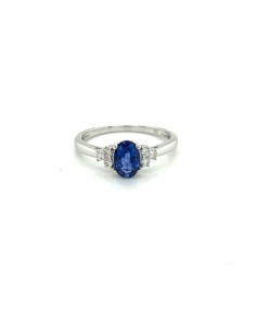 ct-0.17 ANILLO BRI/ZAF AZUL ORO BLANCO DE 18K