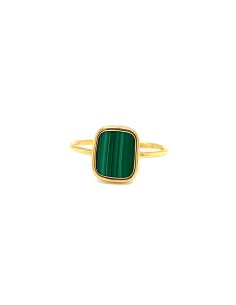 ANILLO MALAQUITA ORO DE 18K