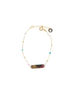 PULSERA NMO PLACA ORO DE 18K